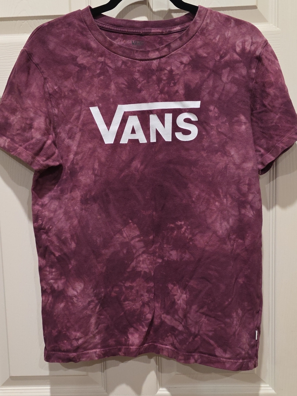 Vans Maroon Tie-Dye Logo Short Sleeve Tee